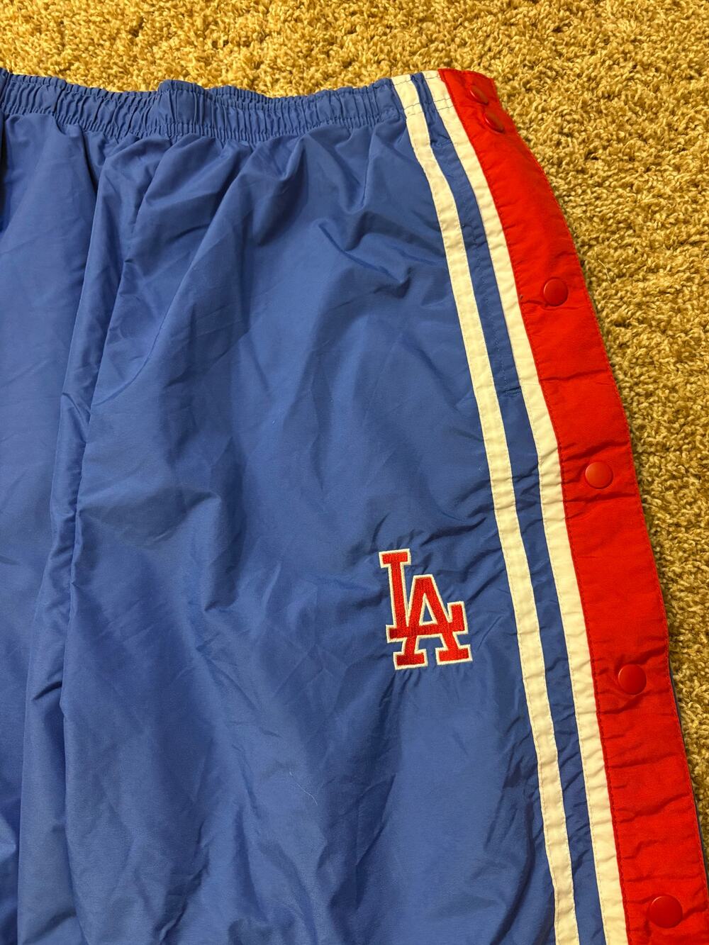 VTG Holloway Los Angeles Dodgers Tear Away Breakaway Nylon Pants Size Medium